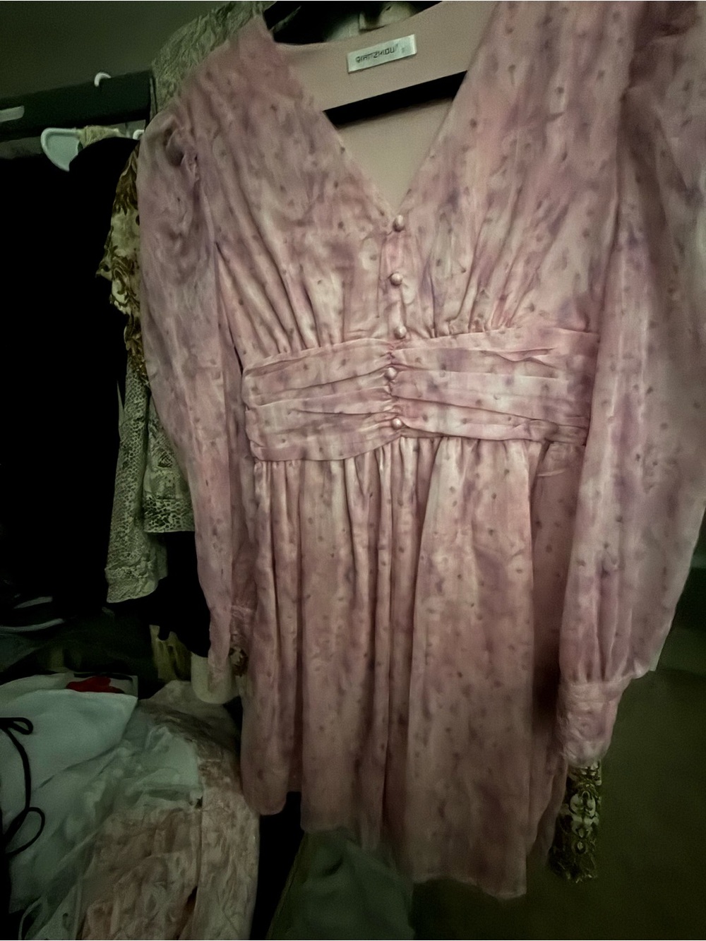 Greyson Soft Pink Floral V-Neck Long Sleeve Tunic